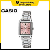 Đồng Hồ Nữ Casio Dây Kim Loại Mặt Chữ Nhật Màu Hồng LTP-V007D-4EUDF
