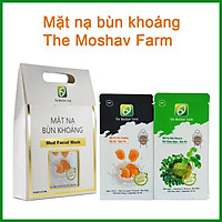 Mặt Nạ Bùn Khoáng The Moshav Farm 100% Từ Thiên Nhiên; Giúp Cấp Ẩm Và Tăng Độ Ẩm Cho Da, Ngăn Ngừa Mụn, Làm Trắng, Tái Tạo Tế Bào Và Làm Da Chắc Khoẻ (Hộp 10 Gói Mix 2 Loại: Chùm Ngây - Rau Má + Sữa Dê - Nghệ Đỏ)