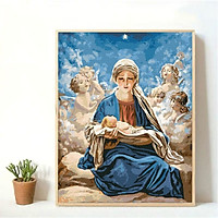 Tranh sơn dầu số hóa - tranh tô màu theo số- khung gỗ 40x50 Mẫu 118