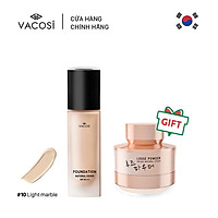 KEM NỀN VACOSI NATURAL COVER - Set 2SP Kem nền & Phấn phủ OIL-FREE SPF25+++