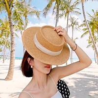Mũ cói panama phong cách nón cói cao bồi thời trang siêu hót
