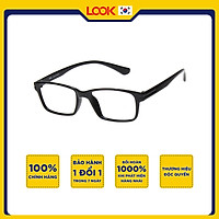 Gọng Kính Cận Nam LOOK LK83554XF Đen Nhựa TR90 Vuông Nguyên Khung - Hàng Chính Hãng