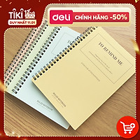 Sổ tay ghi chép A5 gáy xoắn 60 trang Deli - Kẻ ngang - Màu ngẫu nhiên - LA560-01