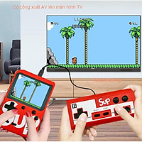 Máy chơi game cầm tay sup mini 4 nút giá rẻ có dây cáp kết nối tv kèm sạc usb đồ chơi cho bé trai, quà tặng sinh nhật