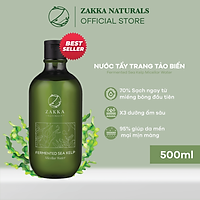 Nước Tẩy Trang Micellar Water Sạch Sâu, Dịu Nhẹ, Dưỡng Ẩm Da - Fermented Sea Kelp Micellar Water - Zakka Naturals 500ml