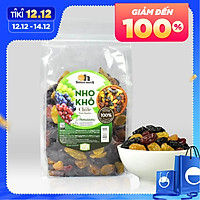 Nho Khô Mix Không Hạt Smile Nuts Túi 500g - Nhập khẩu từ Chile (nho khô hỗn hợp gồm nho đen, nho đỏ và nho vàng)