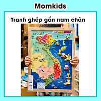 Bộ Lắp Ghép Tỉnh Thành Đồ chơi Gỗ Phát Triển Trí Tuệ Bộ Xếp Hình Gắn Nam Châm