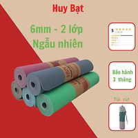 THẢM TẬP YOGA, GYM 2 LỚP + TÚI ĐỰNG THẢM TẬP YOGA - GIAO MÀU NGẪU NHIÊN.