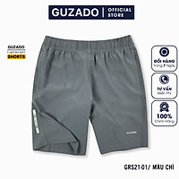 Quần đùi nam Guzado phong cách thể thao khỏe khoắn, chất gió mềm siêu mịn, co giãn tốt, vận động thoải mái GSR01