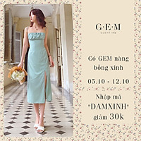 Đầm xanh ngực cúp xếp ly Zaria Dress Gem Clothing SP060371