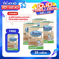 Combo 4 Tặng 1 Hộp Khăn lau sàn hút bụi tĩnh điện Ihomeda ( 25 khăn/ hộp) - Combo 4 Free 1 iHomeda static dusting floor dry wipes ( 25 sheets/ box)