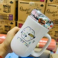 Cốc Giữ Nhiệt Bằng Sứ Nắp Gương - Ly Giữ Nhiệt
