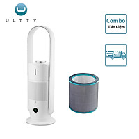 Combo Máy Lọc Không Khí Bù Ẩm ULTTY SKJ - CR022 Dạng Quạt, Diệt Khuẩn Bằng Tia UV + Màng lọc HEPA H13 Nano Phân Tử Bạc - Hàng Chính Hãng