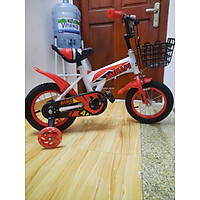 Xe đạp trẻ em 2 bánh Sport cho bé trai 2-3 tuổi Size 12inch bánh phụ có đèn LED