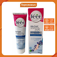 Kem Tẩy Lông Dành Cho Da Nhạy Cảm Veet Silk & Fresh Aloe Vera & Vitamin E 100ml