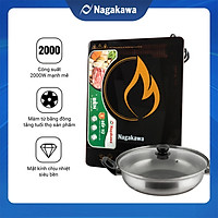 Bếp Từ Đơn Nagakawa NAG0704 (2000W) - Kèm Nồi Lẩu - Hàng Chính Hãng