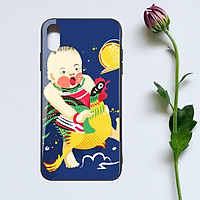 Ốp Lưng Kính Cường Lực - Viền Dẻo - Giành Cho Dòng Iphone - Phong Cách Á Đông - AD027