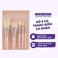 Bộ 5 cọ trang điểm mini Holika Holika Nudrop Mini Brush Set_12284