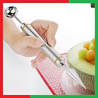 Dụng cụ Inox cắt tỉa trái cây củ quả đa năng sử dụng được 2 đầu bằng INOX 304 Cao Cấp giúp Hoa Quả thực phẩm đẹp mắt mang tính thẩm mỹ - Dao Inox cắt tỉa trái cây củ quả 