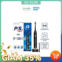 Bàn Chải Điện P/S S100 PRO - Công Nghệ Sóng Âm, Chải Sạch Mảng Bám Tới 10X - Đen Nhám
