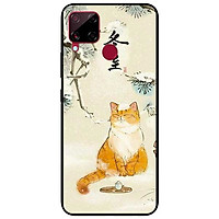 Ốp lưng dành cho Realme C15 mẫu Mèo Uống Trà