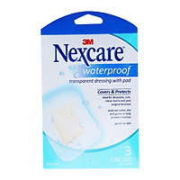 Băng dán bảo vệ vết thương chống thấm nước có gạc 3M Nexcare B100 80X100RMM 3miếng/hộp