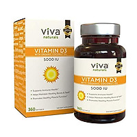 Vitamin D3 5000 IU, 360 Softgels - High Potency Vitamin D Made with Organic Coconut Oil, Vitamin D for Healthy Immune Function, Bone Health & Muscles Function