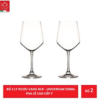 Bộ 2 ly rượu Vang pha lê Ý RCR Universum 550ml