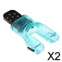 2xSilicone Scuba Diving Dive Snorkel Moldable Bite Mouthpiece Regulator Green