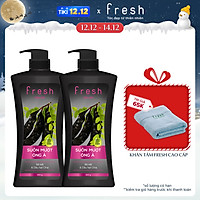 Combo 2 chai dầu gội Fresh Suôn mượt óng ả chiết xuất Bồ kết 650g