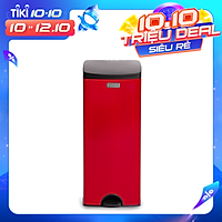 Thùng rác inox FITIS đạp vuông lớn SPL1-906 - đỏ - 22L