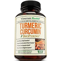 Turmeric Curcumin with BioPerine. Inflammatory Response Support, Antioxidant Properties Supplement with 10 milligrams of Black Pepper for Absorption. Occasional Joint Pain Relief. 60 Capsules