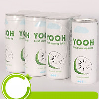 Nước ép mãng cầu từ trái cây tươi YOOH- Lốc 6 lon (240ml/lon)