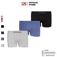Combo 3 Quần Lót Nam Boxer 5S, Cạp To, Thấm Hút, Co Giãn, Kháng Khuẩn Cực Tốt (X3-SIP21011BOX).