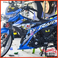 Tem Trùm Dành Cho Xe Satria, Raider Thỏ Ohlin Xanh Đen Siêu Yêu