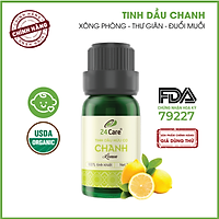 Tinh dầu Chanh nguyên chất 24Care 10ML - Chiết xuất thiên nhiên, kháng khuẩn, thơm mát, dễ chịu.