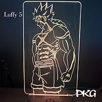 Đèn Ngủ Led 3D LUFFY 5 nhân vật Anime phát sáng 16 màu cảm ứng có điều khiển từ xa