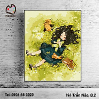 Tranh tô màu theo số DIY Painting (40*50cm) có khung căng sẵn