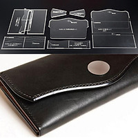 8pcs Clear Acrylic Templates For Wallet Handbag Leather Crafts Pattern Set