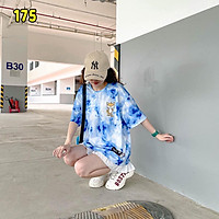 Áo thun nam nữ oversize loang màu in CON CÁO cực hot