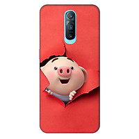 Ốp lưng nhựa cứng nhám dành cho Oppo RX17 Pro in hình Heo Con Phá Phách