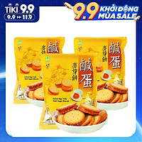 Combo 3 Túi Bánh quy trứng muối Đài Loan 180gr