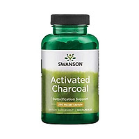 Swanson Activated Charcoal, Detox Support Supplement 260 mg, 120 Capsules, 60 Servings, 520 mg per Serving