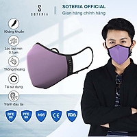 Khẩu trang tiêu chuẩn Quốc Tế Soteria Amethyst Orchid ST266, bộ lọc đạt chuẩn Mỹ N95 BFE PFE 99 lọc đến 99% bụi mịn 0.1 micro, vi khuẩn, khí độc