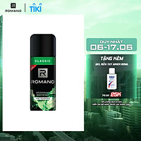 Xịt khử mùi toàn thân cho Nam Romano Classic 150ml -Mẫu mới
