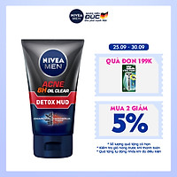 Sữa Rửa Mặt NIVEA MEN Detox Mud Bùn Khoáng Giúp Giảm Mụn & Hư Tổn Da (100G) - 83940
