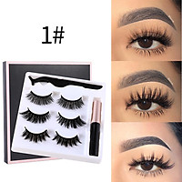 (Hàng Mới Về) Set 3 Cặp Lông Mi Giả Từ Tính + Bút Kẻ Mắt Teayason Trang Điểm Tự Nhiên Cho Nữ