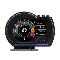 Car HUD Display, OBDⅡ+GPS Smart Gauge High Definition Speedometer Car Diagnostic Tool OBD Fault Code Elimination Safe