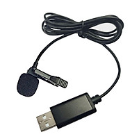 USB Lavalier Microphone 360° Omnidirectional Clip-on Wired Lapel Mic Plug & Play for Computer PC Laptop Video Conference