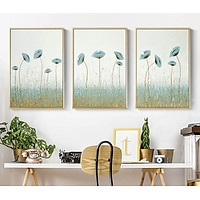 Decal trang trí tường bộ 3 hoa xinh nghệ thuật Tipo_0269